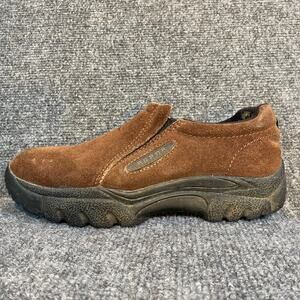 Roper Womens 8.5 Performance Slip On Work Safety Boots Casual Brown Suede Shoes